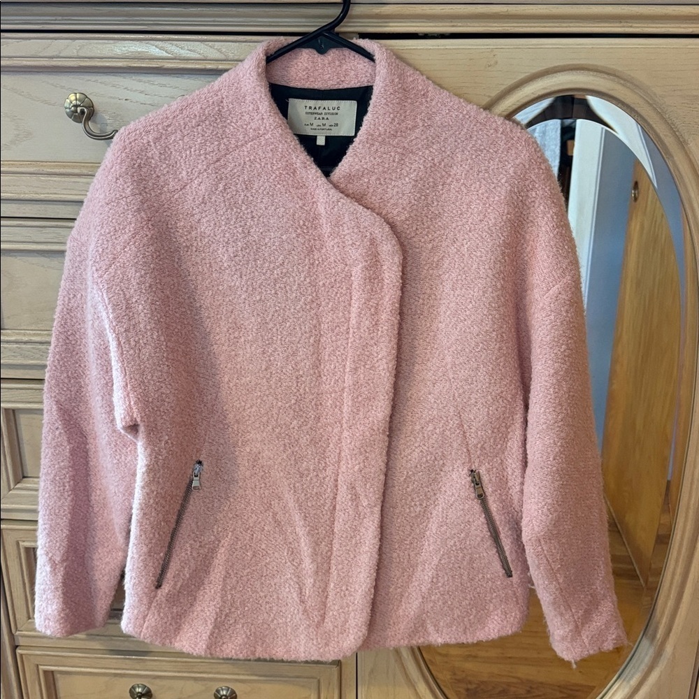 Zara Soft Pink Teddy Jacket